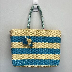 Striped Beach Tote Bag
